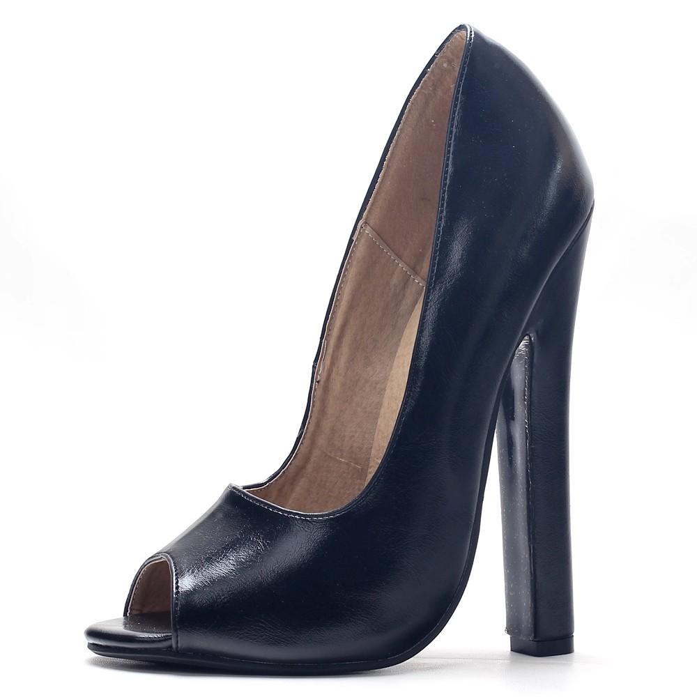 16cm Hohe Blockabsatz Pumps Damen Peeptoe Schuhe Unisex Pole Dance Nachtclub Sexy Schuhe