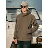 Yingjuelun 2025 Autumn/Winter Hooded Work Jacket Men's Mountain Style Urban Outdoor Windproof Jacket Spring/Autumn Coat