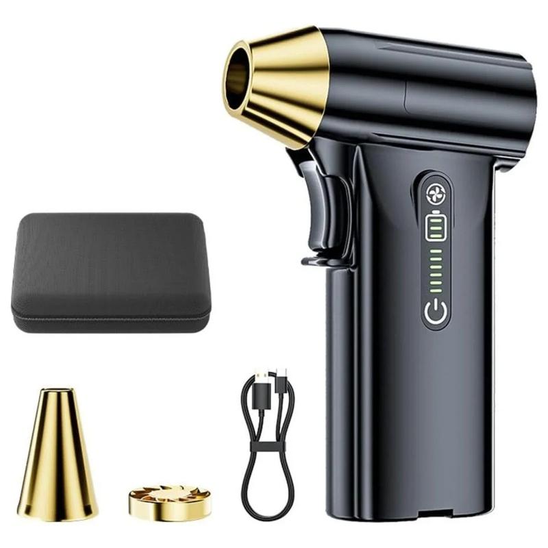 2026 New and Power 130000Rpm Mini Turbo Blower Jet Fan Brushless Motor 52M Wind Force 3 Speed Modes Handheld Duct Fan Type C Charging Portable
