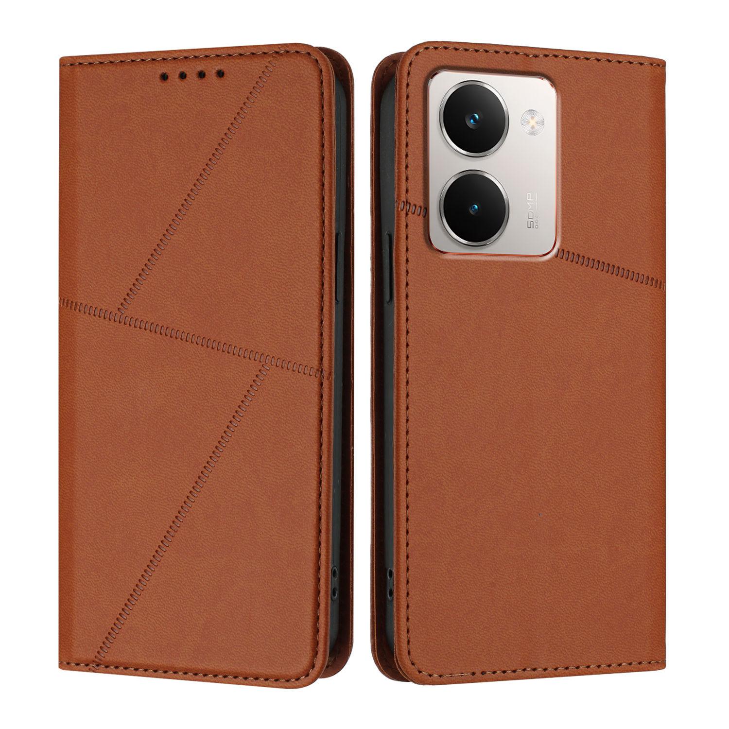 

Для Realme P3 Ultra 5G Чехол-кошелек Магнитная застежка Кожаный откидной чехол для телефона с подставкой Coffee