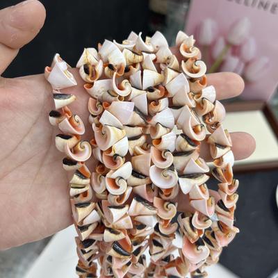 Unieke Natuurlijke Gebogen Schelpkralen 8-12 mm, Onregelmatig Spiraalschelp Snoer 38 cm, Boheemse Strand Sfeer Losse Kralen voor DIY Ketting Armband Sieraden Maken