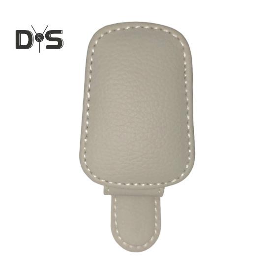 

Универсальный автомобильный держатель для очков из искусственной кожи, магнитный держатель для солнцезащитных очков, очков для чтения, удобная вешалка для очков светло-серый