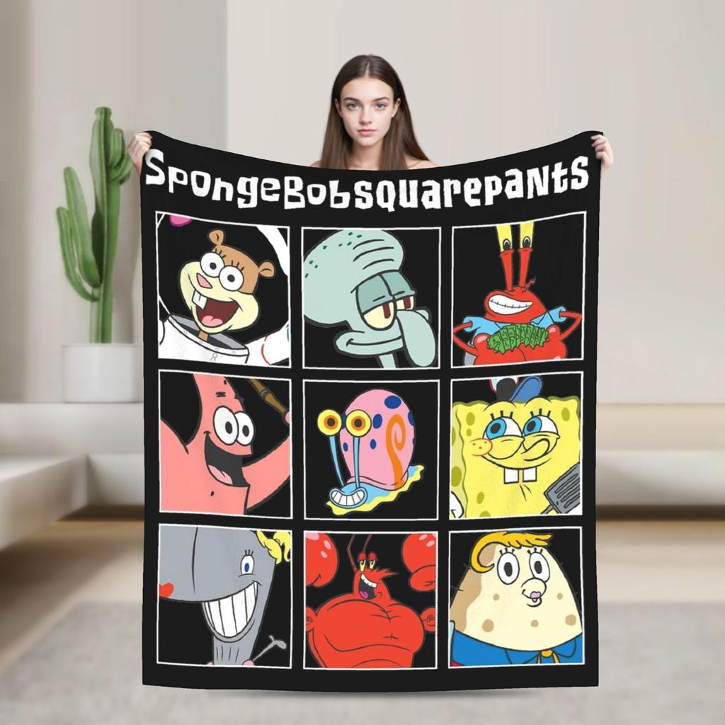 Alastor Hazbins Hotels Characters Blanket Flannel Spring Autumn Radio Demon Portable Throw Blanket for Home Office Bedspread