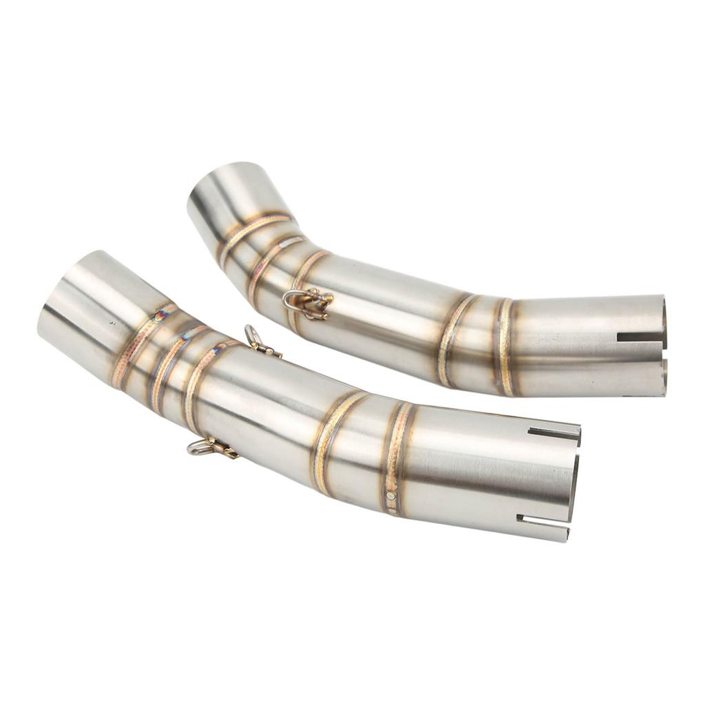 Motorcycle Middle Exhaust Pipe Stainless Steel Glossy Surface Replacement for YZF‑R1 2004‑2006