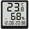 Battery-Powered Clock LCD Display Clock Compact Placement Cordless Convenience Environmental Monitoring For Indoor Spaces