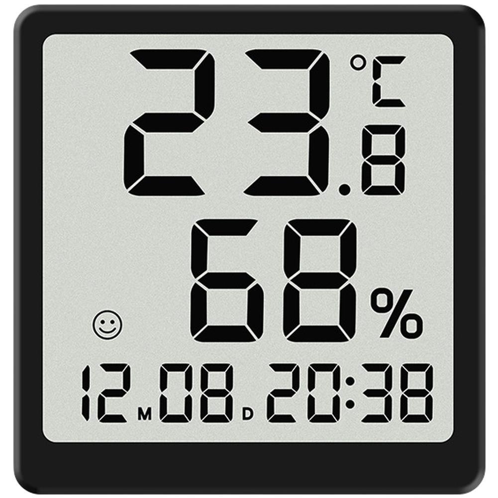 Battery-Powered Clock LCD Display Clock Compact Placement Cordless Convenience Environmental Monitoring For Indoor Spaces