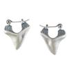 Retro Shark Teeth Stud Earrings Men's and Women's Earrings Punk Ruffian Handsome Triangular Earclips Niche Earrings Trend Personality