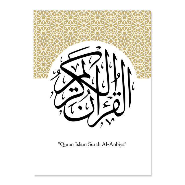 

Священный Аль Коран Мухаммед каллиграфия исламские плакаты холст живопись настенная живопись печать картина для гостиной интерьер домашний декор 60x90cm No Frame