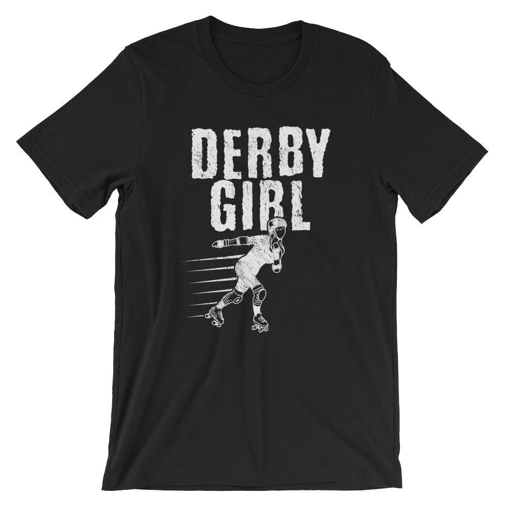 

Derby Girl T-Shirt. Roller Derby Shirt 100% Cotton Premium Tee NEW 4XL