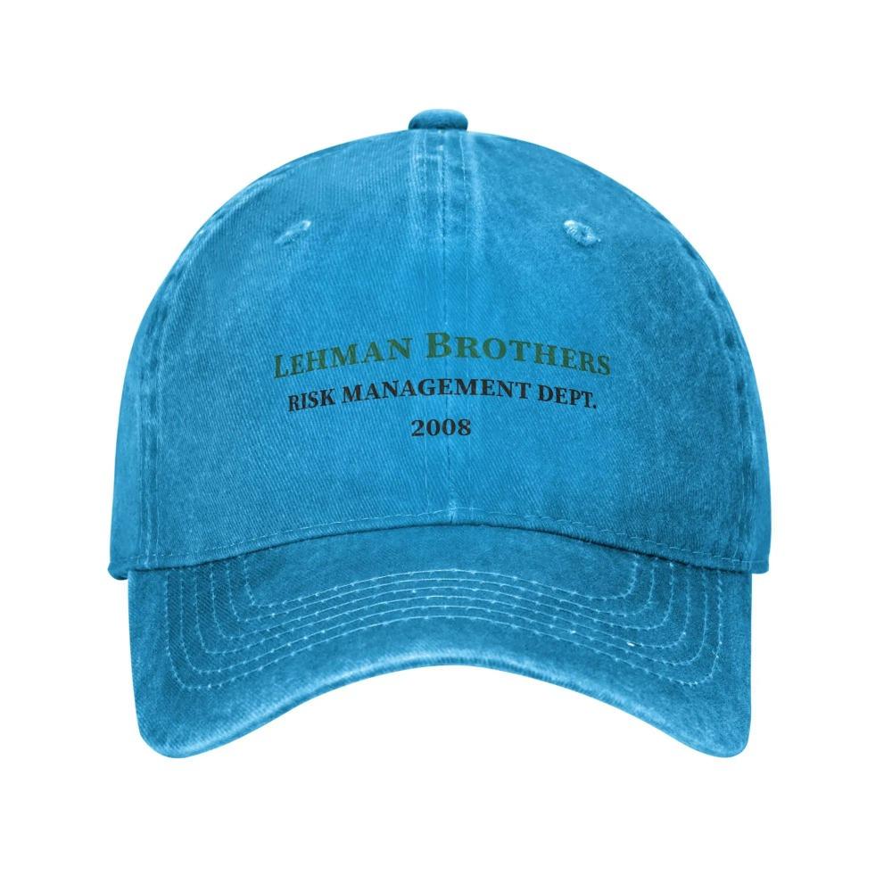 Lehman Brothers Washed Baseball Cap Risk Dept Casual Sun Hip Hop Hats Summer Men Adult Running Hippie Baseball Caps
