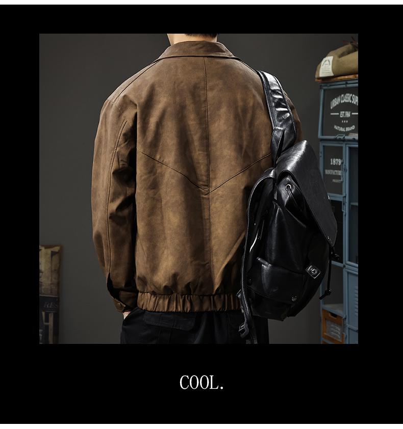 Pánská retro kožená pilotní bunda Maillard Cool na podzim a jaro 2025