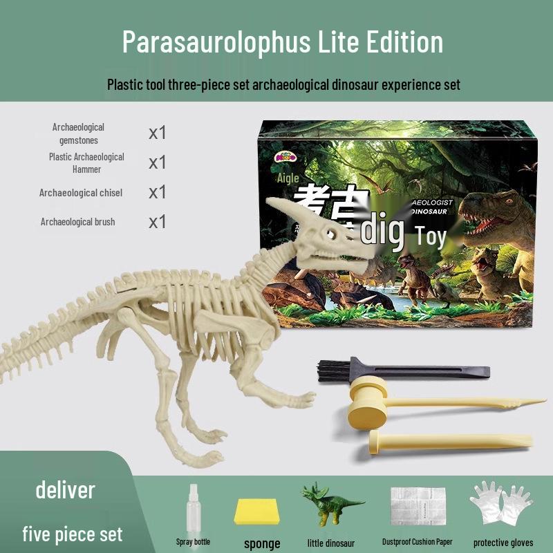 Dinosaur Fossil Excavation Toy - Gem and Skeleton Treasure Hunt for Kids