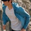 Anta Solid Color Zip-Up Hooded Breathable Versatile Sports Jacket Men Jackets Parrot-Blue 152520616-3