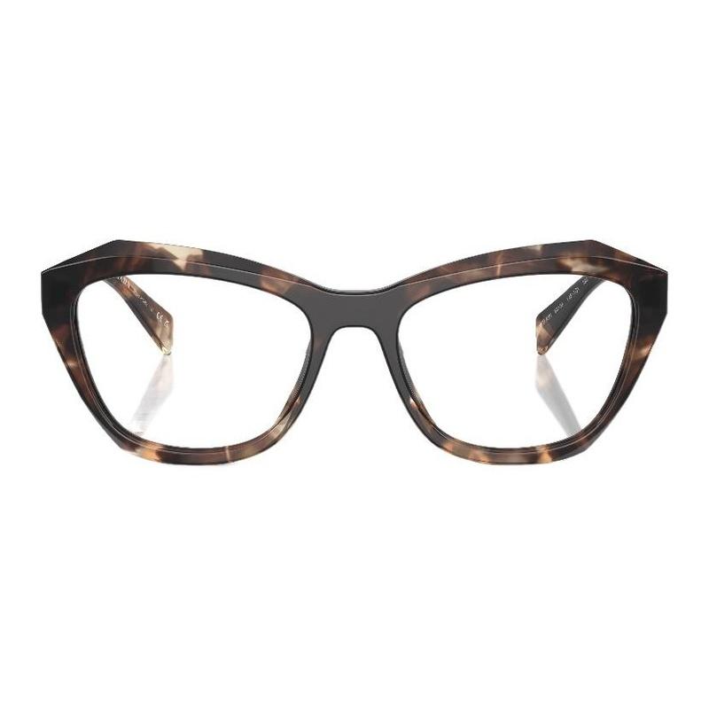 Prada Logo Acetate Irregular Optical Frame Women's Brown Brown 54