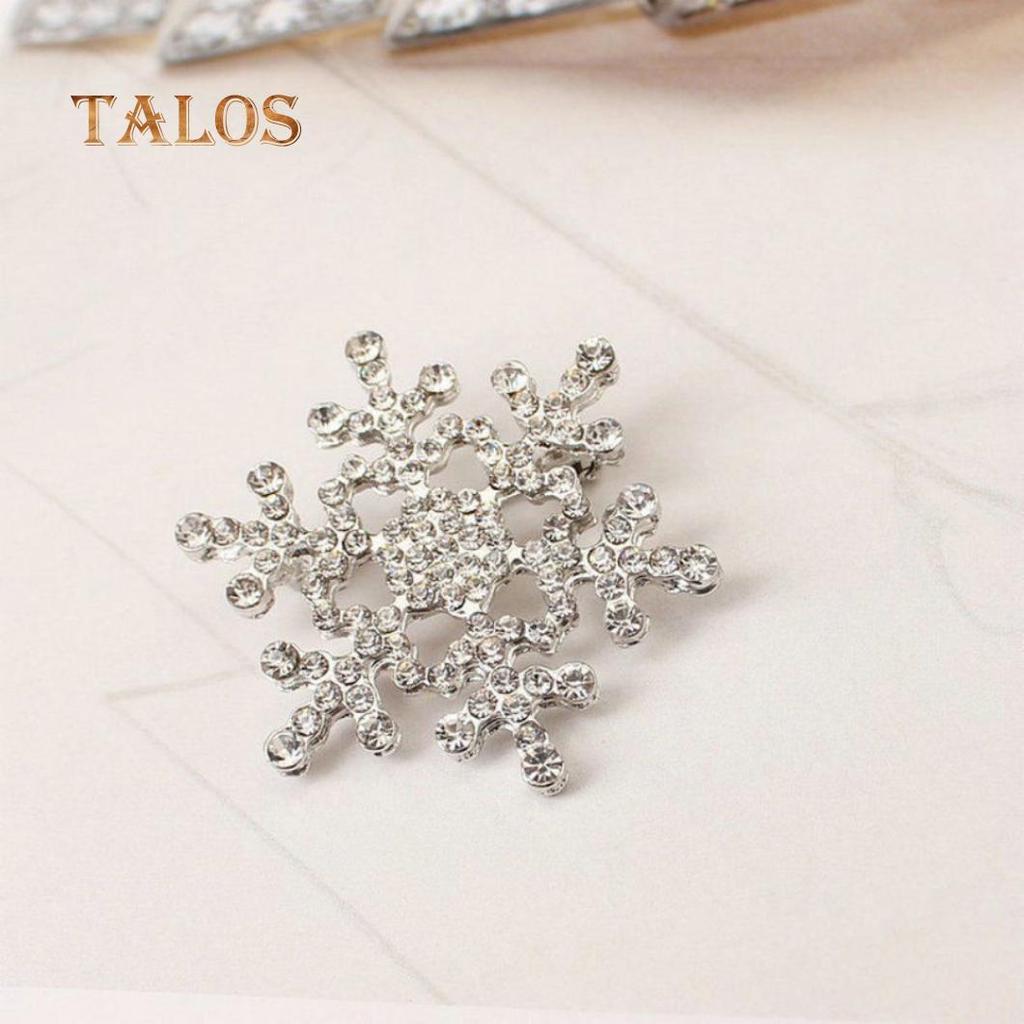 Cheap Chic Dazzle Crystal Stone Snowflake Winter Xmas Brooch Pins ...