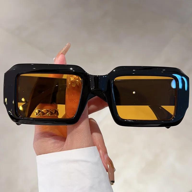 Vintage Rectangle Sunglasses Fashion Square Candy Color Shades UV400 Protection Trendy Retro Women Eyewear