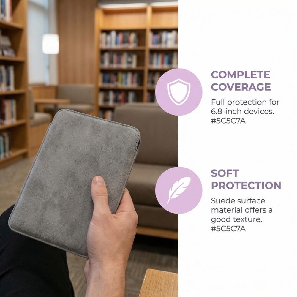 PU Leather e-Reader Sleeve Carrying Case for Kindle Paperwhite/Colorsoft/Scribe