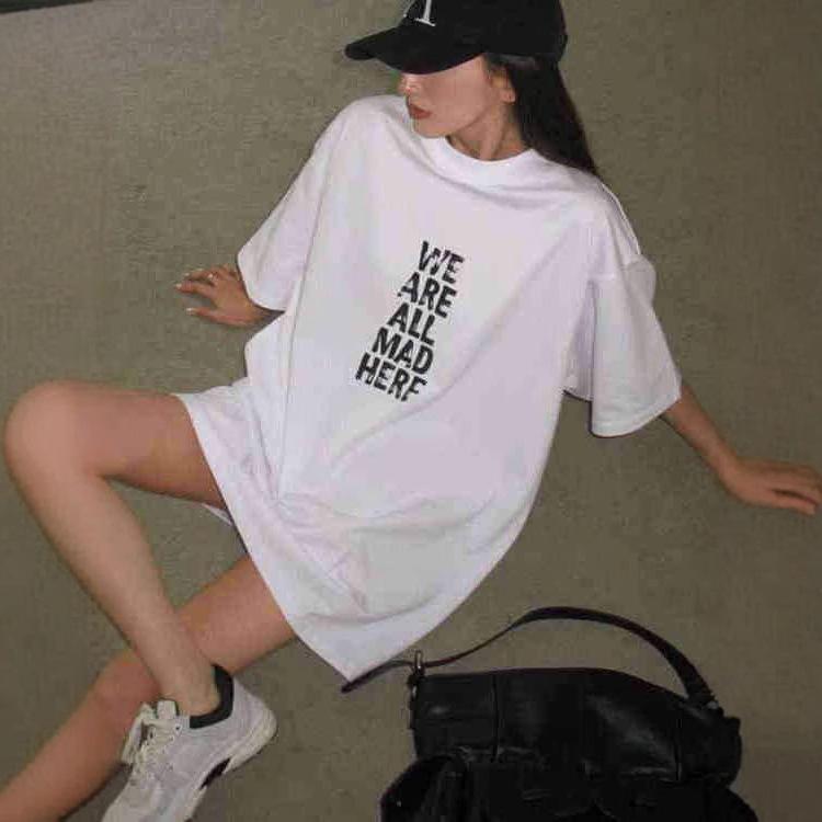 Plus Size Korean Style Loose Fit Summer T-Shirt for Women