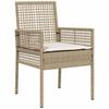 Garden Bistro Set 3 Pcs Beige Poly Rattan