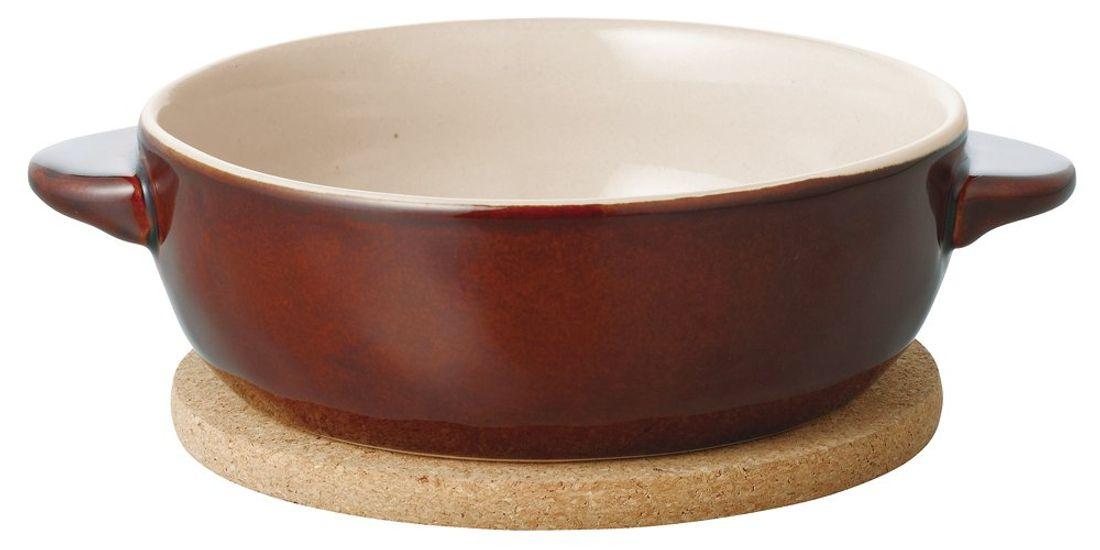 

KINTO Hokkuri Round Gratin Brown Safe 16476 Oven/Microwave/Dishwasher