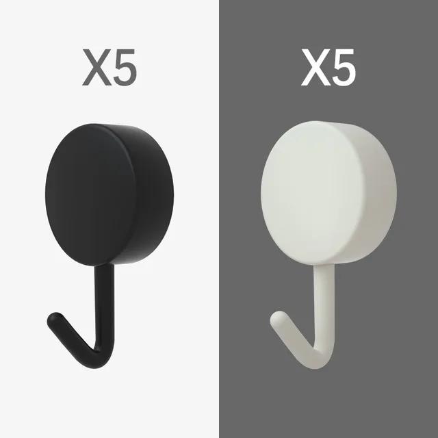 New 10PCS Self Adhesive Wall Hook Strong Without Drilling Coat Bag Bathroom Door Kitchen Towel Hanger Hooks Home Storage Accesso