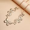 Women's Simple Metal Butterfly Pendant Waist Chain, Belt Summer Butterfly Body Chain, Trendy Link Belly Chain Belt Bikini Waist Body Jewelry