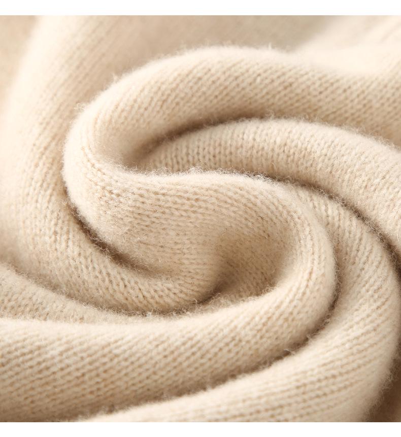 Women's Heavyweight 100% Wool High-Neck Half-Zip Sweater