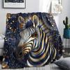 Zebra Print Flannel Blanket, High quality Comfortable for All Seasons, Home Decor, Warmth and Comfort, Perfect for Christmas Gifts