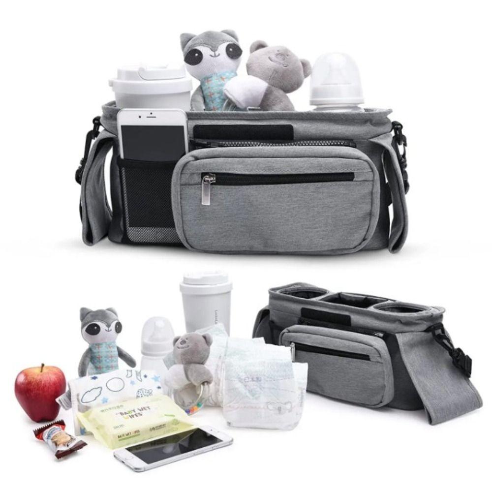 Large Capacity Baby Stroller Storage Bag Oxford Cloth Pram Diaper Nappy Bags  Travel