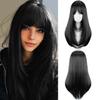 European High-Temperature Silk Long Straight To Wavy Wig Cap for Women