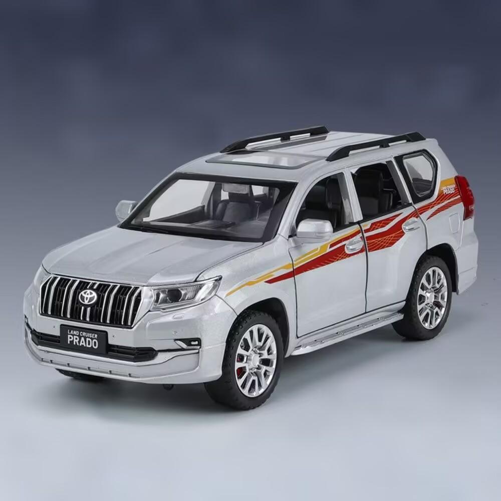 

HAOCHI 1/24 Toyota PRADO Land Cruiser Позашляховик Модель автомобіля зі сплаву Литий метал Позашляховик Модель автомобіля Звук Світло Дитяча іграшка Подарунок