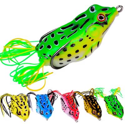 Promotion Factory Price Soft Wood and Silicone Frog Minnow Lure 5g 9g 13g 17.5g Artificial Bait for Trout and Carp Fishing