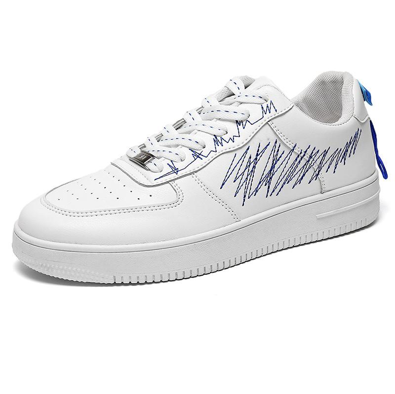 Herbst neue kleine weiße Schuhe lässige vielseitige Board-Schuhe atmungsaktive Herrenschuhe Studenten Low-Top Sportschuhe