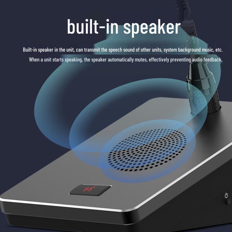 HuiDu HD-E102S Wired Digital Gooseneck Conference Microphone System (CN version)