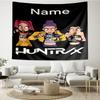 Custom Name KPop Demon Hunters Print Tapestry, Backdrop, Easy Setup, Ideal for Bedroom, Office & Living Room, with Aesthetic Wall Hanging Decor.