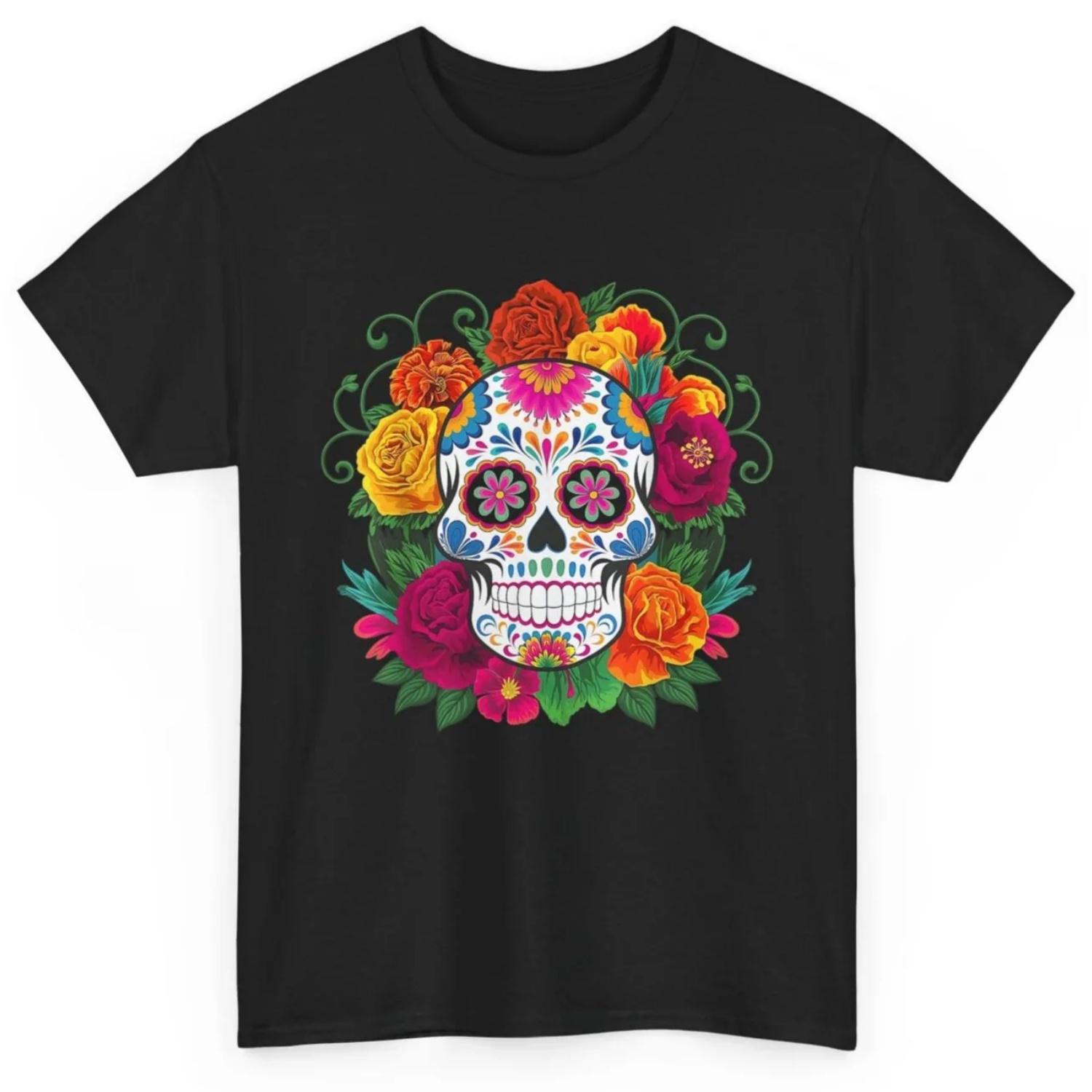 

Dia De Los Muertos Costume Day of the Dead Sugar Skull T Shirt XXXXXL чорний