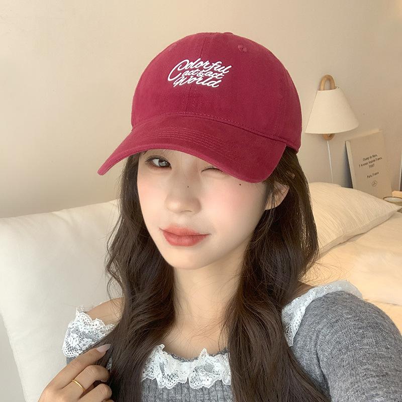 New Model of Larger and Deepened Big Head Circle Hat for Women's Baseball Cap Soft Top for Women's Summer Letters Versatile Alphabet Baseball Cap