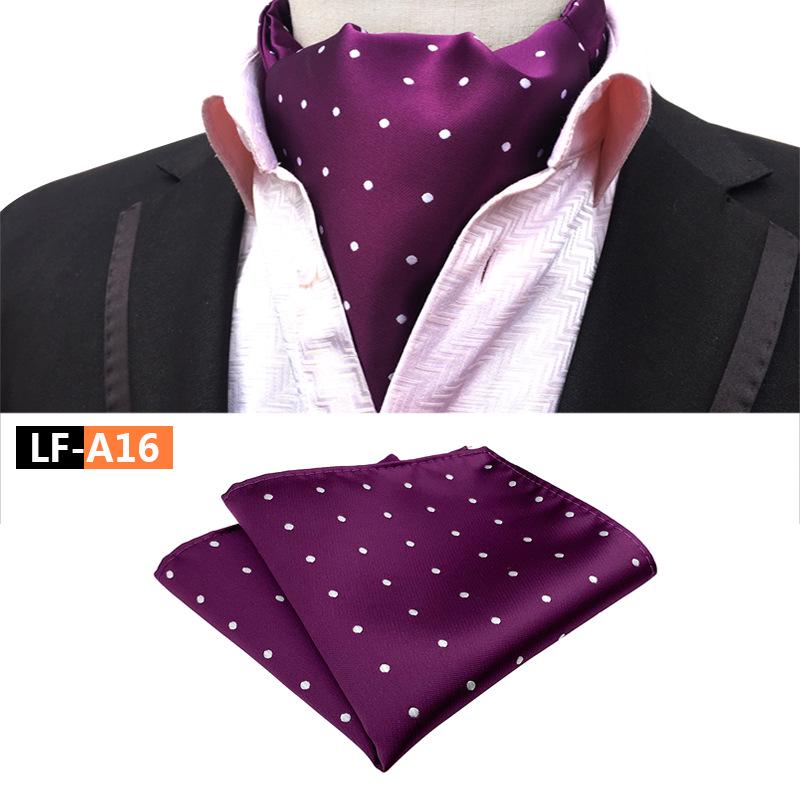 Men's Polyester Retro Tie, Scarf, and Pocket Square Set