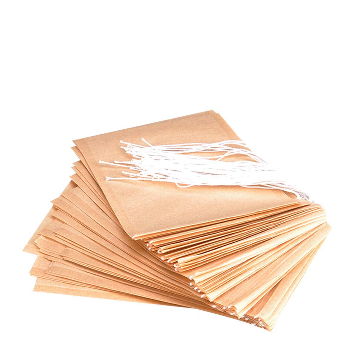 

LUCKYBEE Disposable Empty Tea Bags, Filter Paper with Drawstring, Strong Penetration for Cold Brew, Loose Leaf Tea & Coffee (810cm, 300 count)