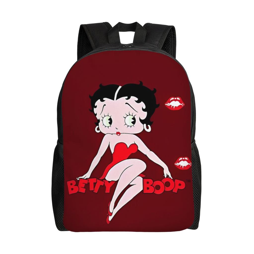 B-Betty Boops Pattern Cool Backpack with Pocket High School Hiking Travel Daypack for Men Women Laptop Computer Canvas Bags