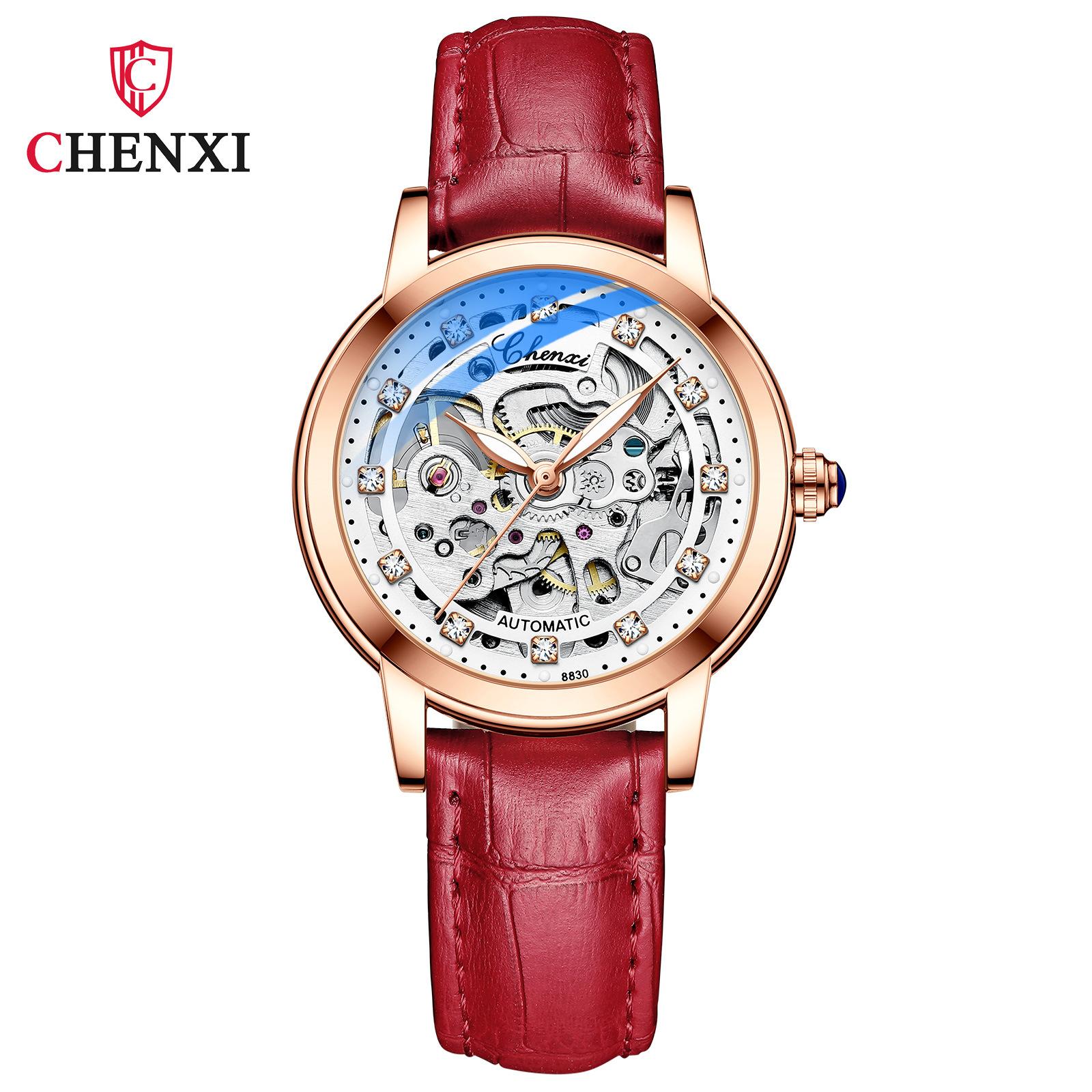 

Новые роскошные женские часы топ-бренда с коробкой, женские модные водонепроницаемые автоматические полые женские механические часы