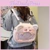 Cartoon Pink Pig Plush Bags Ergonomic Design Amples Storage School Leisures