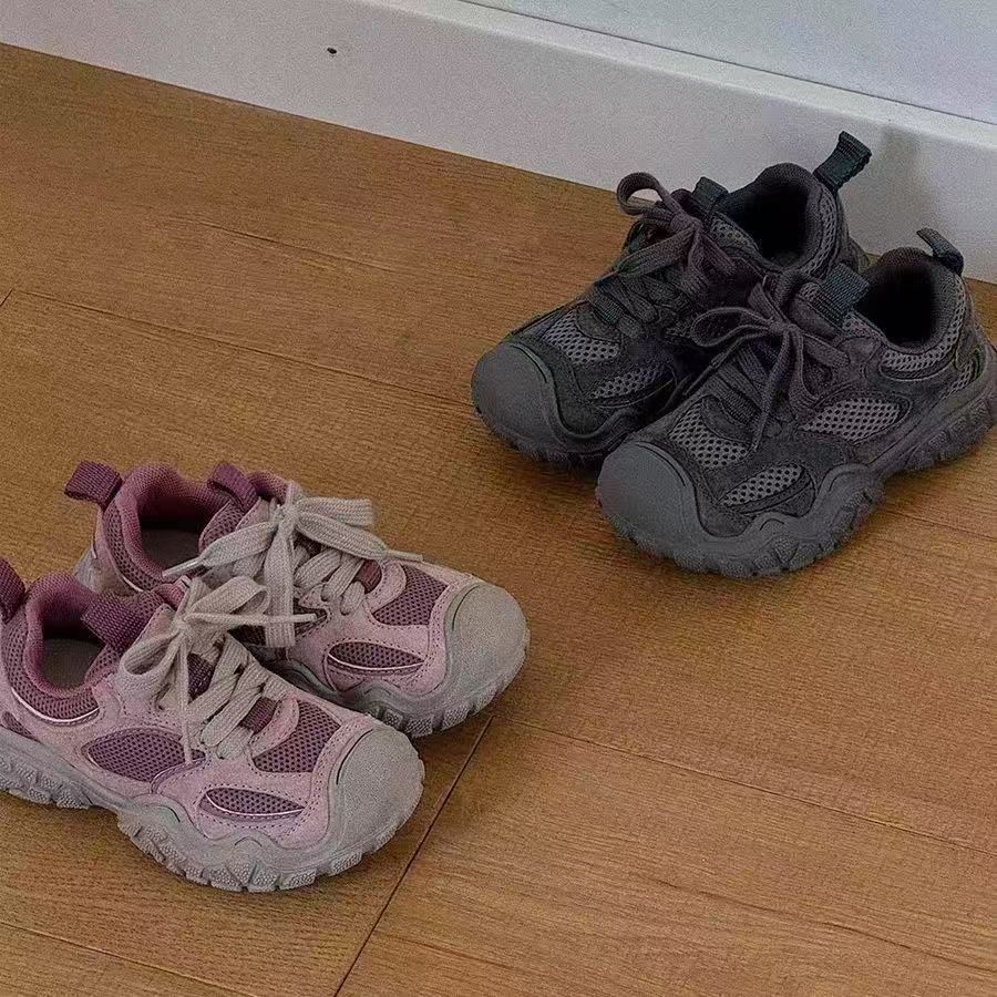 Children's sports shoes 2025 spring and autumn new girls soft-soled casual shoes boys breathable running shoes medium and older children's shoes