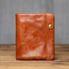 NZPJ Vintage Genuine Leather Wallet Natural Top Layer Cowhide Men's Wallet Ladies Card Holder Coin Purse
