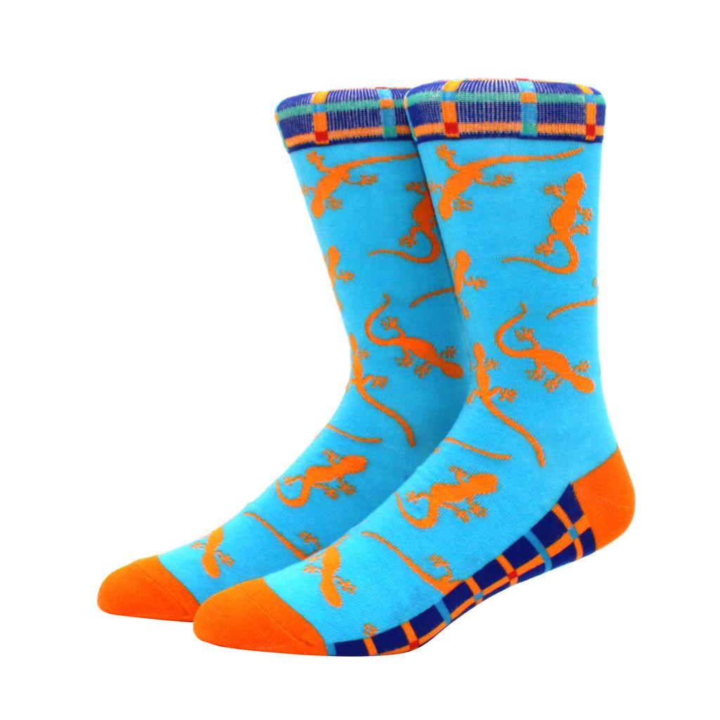 New Hiphop Cotton Men Socks Harajuku Happy Funny Animal Flamingo Penguin Chili Dress Socks for Male Wedding Christmas Gift