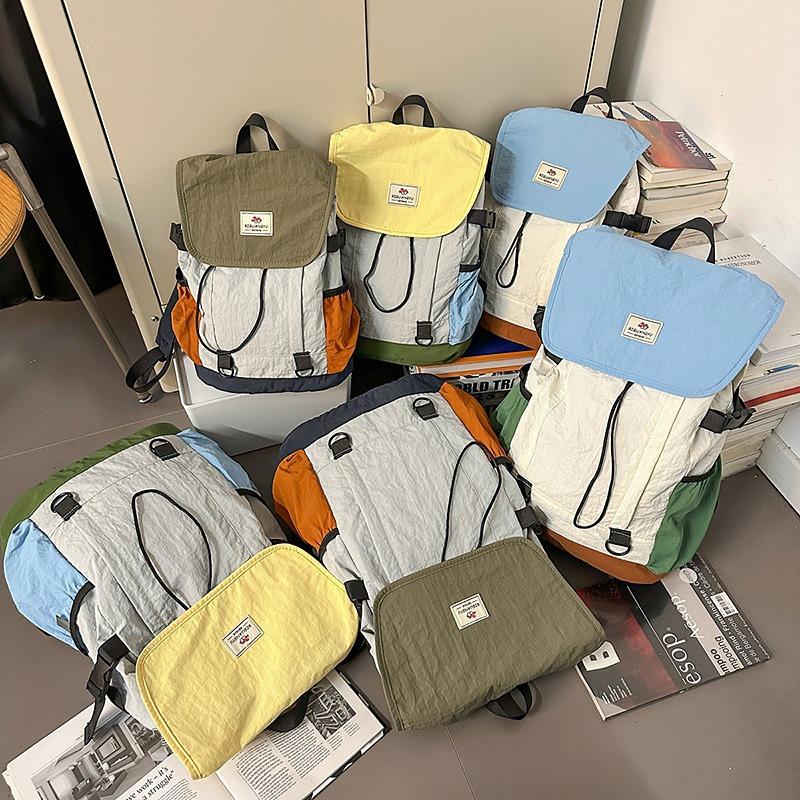 Large Capacity Contrasting Color Lightweight Backpack New Versatile Commuter Travel Backpack Student Bag