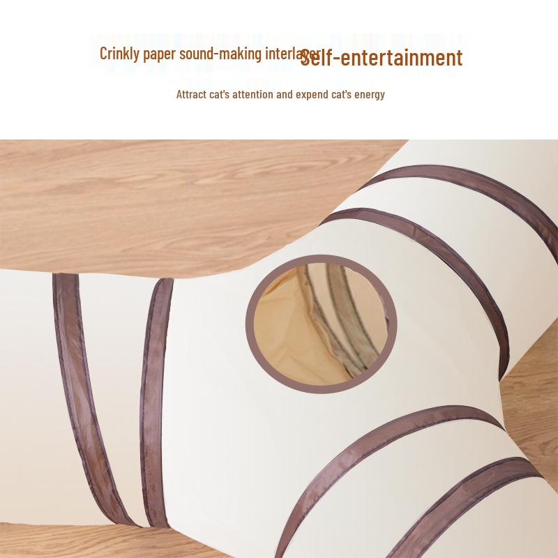 Polyester Kitten Cat Tunnel Teaser Toy - Self-Play, Four Seasons Universal