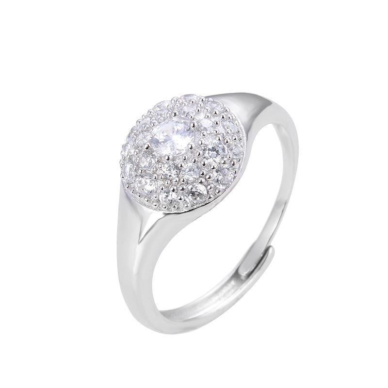 Lindon Klassischer Zirkon-Ring aus 925er-Sterlingsilber, Damenschmuck, Hochzeitsversprechen, Party-Geschenk