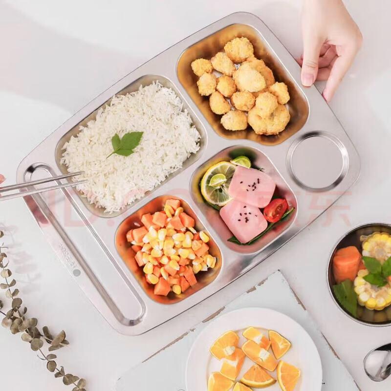 Stainless Steel Divided Cafeteria Tray