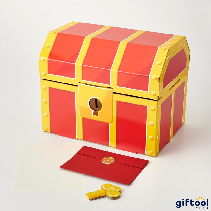 giftool Gifttool Treasure Chest with Monster Puzzle, Gift Box with Lock, Perfect for Presents, Surprises, Birthdays, and Party Accessories (M)